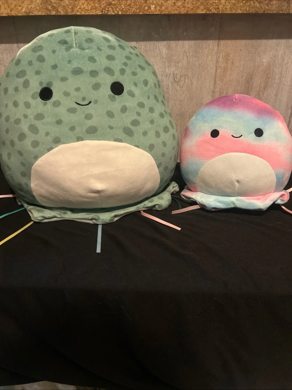 Squishmallows 12” Forina Jellyfish & 8” Krisa Jellyfish